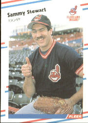 1988 Fleer Baseball Cards      616     Sammy Stewart